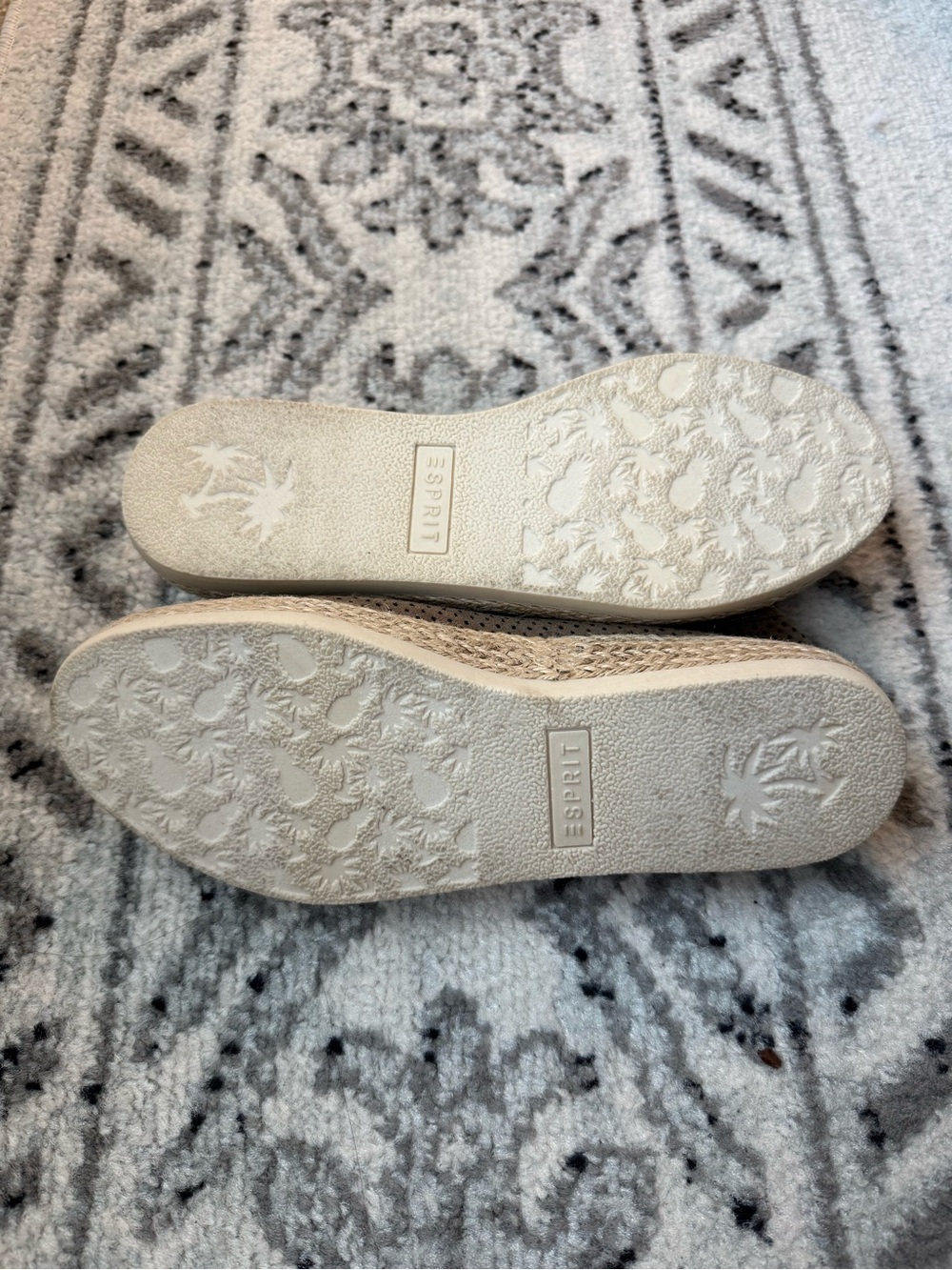 Espirit Nadine Taupe Perforated Slip-On Espadrilles - Picture 3 of 5